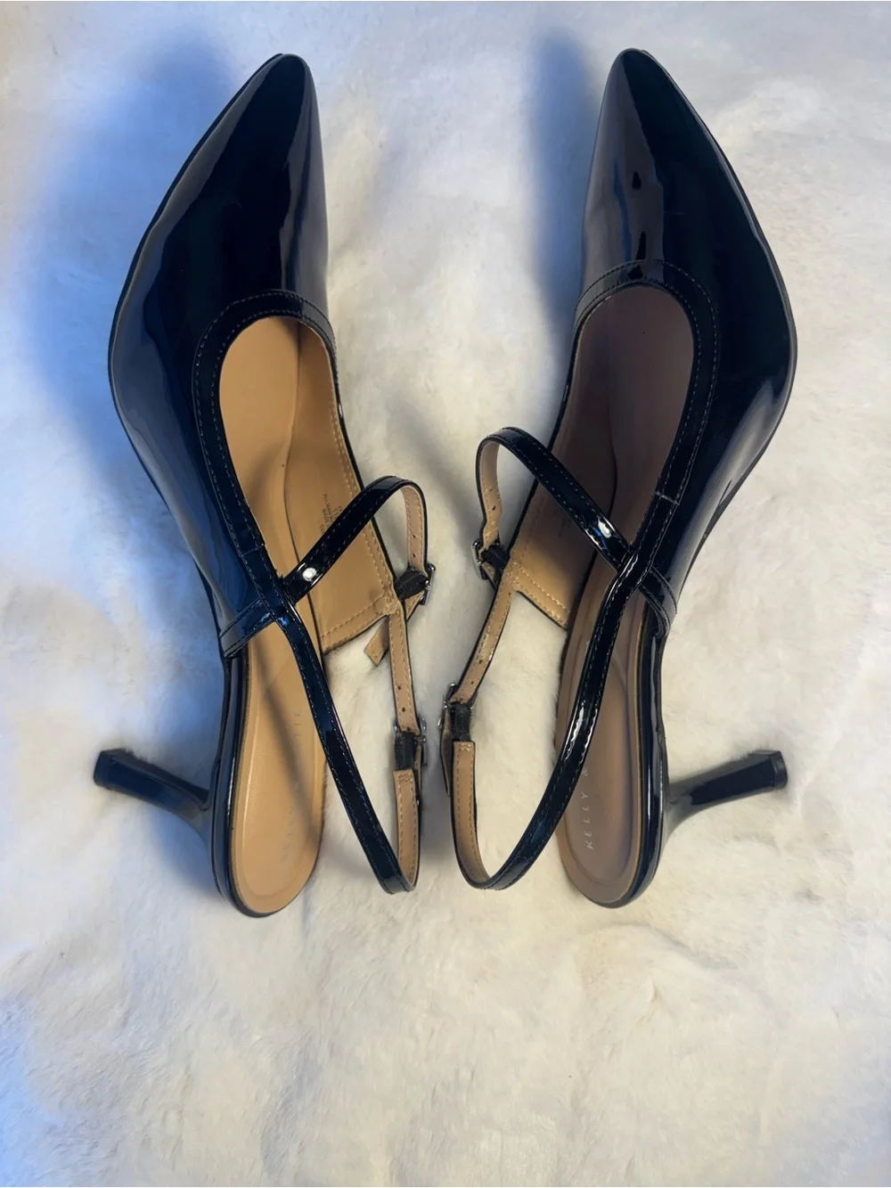 Kelly & Katie Black Patent Slingback Pointed Toe 3” Heel Size 11 - Picture 5 of 7